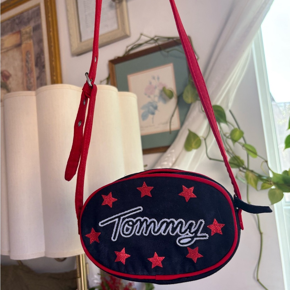 Vintage Tommy Red & Navy Star Crossbody Bag